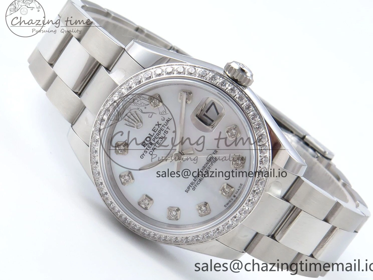 Bracelet Best DateJust Dial Bezel ETA Oyster 1:1 MOP Steel ARF 31 904L Edition Diamonds 2688 White SS 278384RBR on 0328